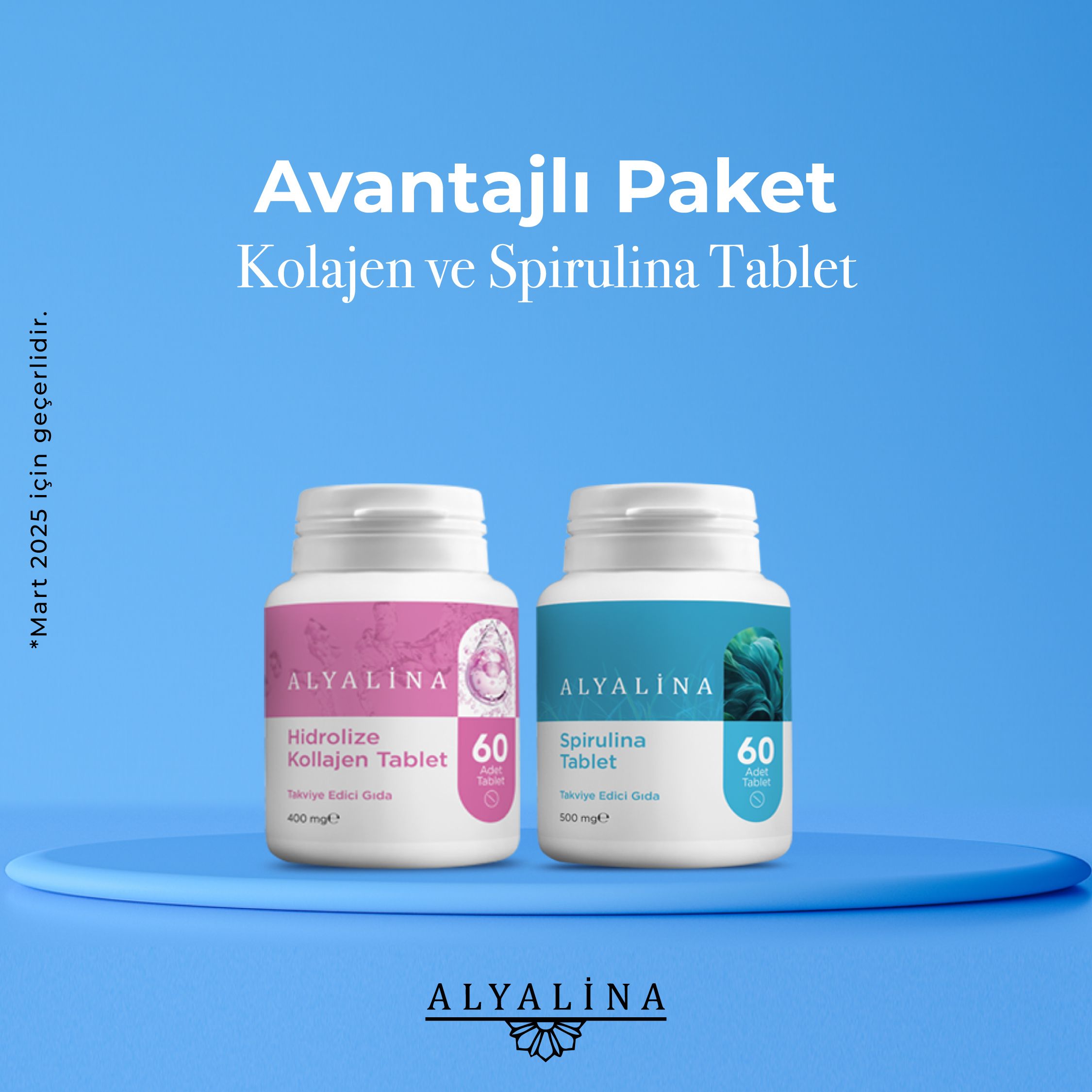 Kolajen Tablet Ve Spirulina Tablet İkili Set