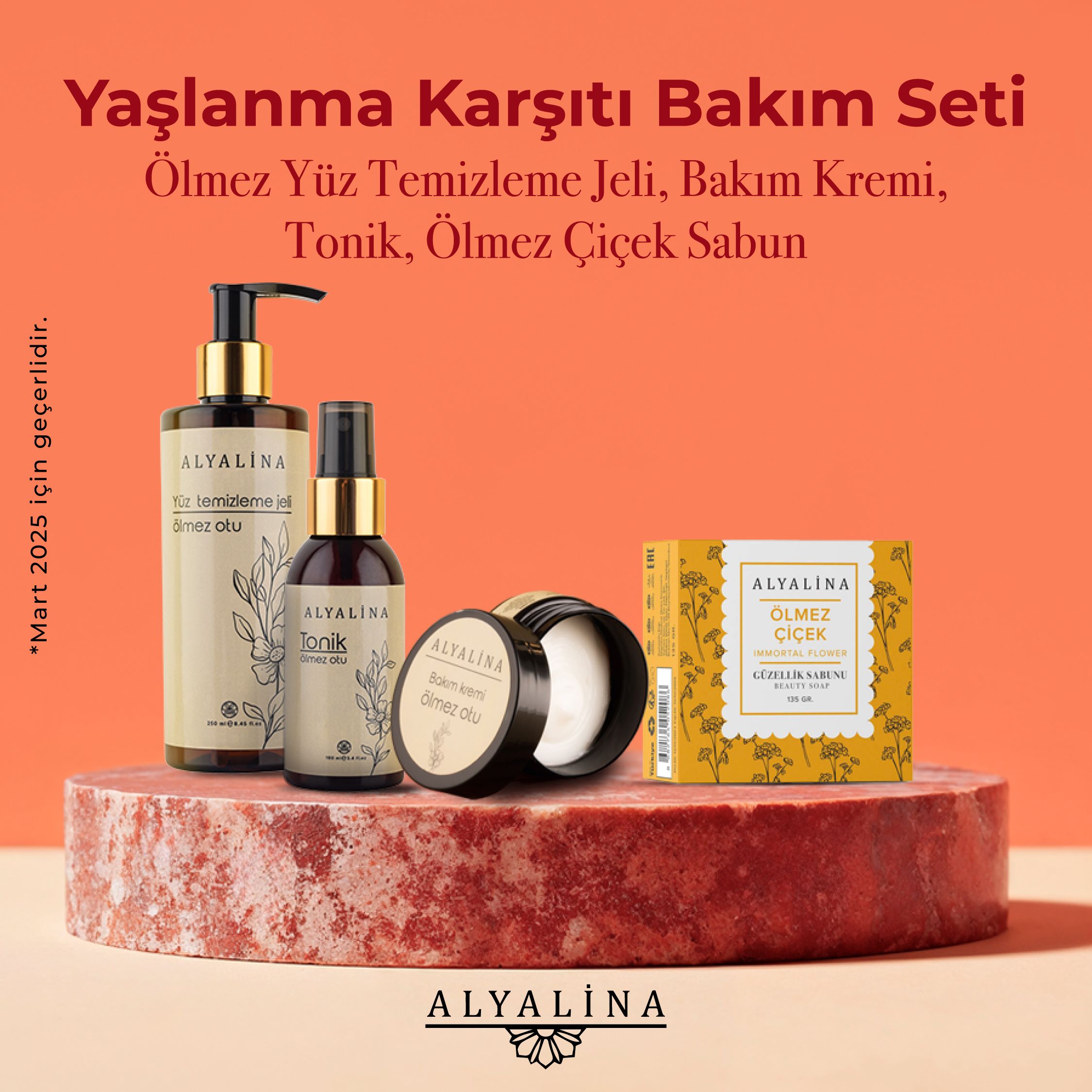 Ölmez Çiçek KremÖlmez Çiçek JelÖlmez Çiçek TonikÖlmez Çiçek Sabun