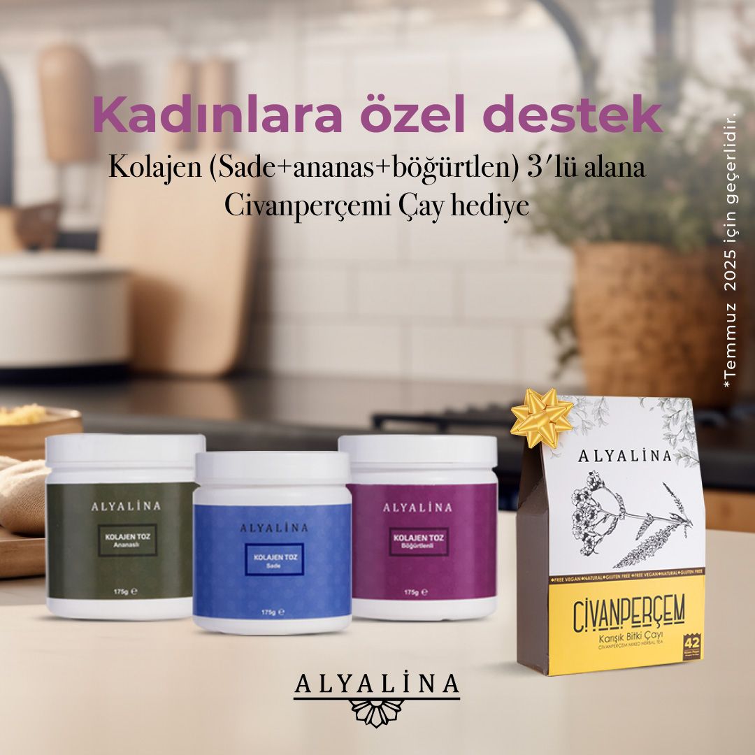 Kolajen SadeAnanasBöğürtlen Alana Civanperçemi Çay Hediye