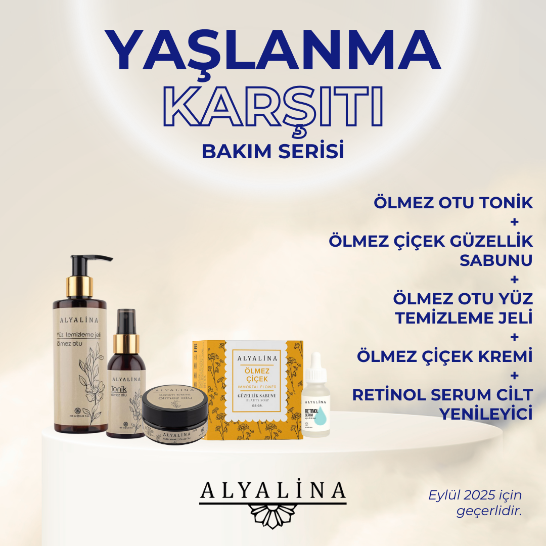 Alyalina Ölmez Krem Ölmez Temizleyici Ölmez Tonik Ölmez Sabun Retinol Serum