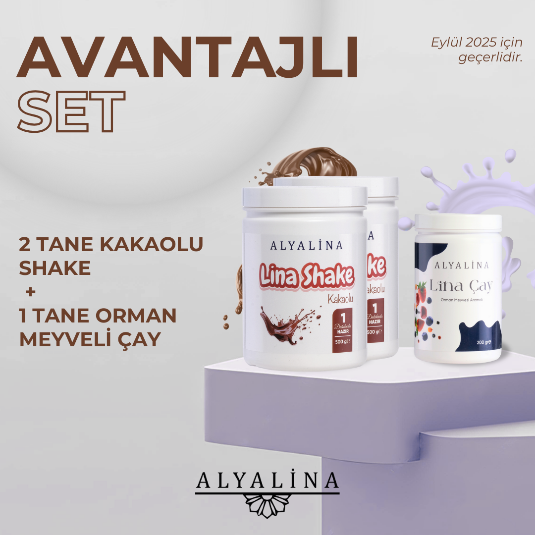 Alyalina 2 Tane Lina Kakaolu Shake& Lina Orman Meyveli Çay Avantajlı Set