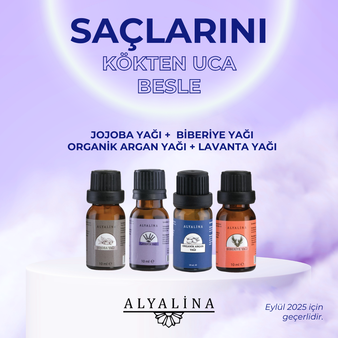Alyalina Jojoba Yağı Biberiye Yağı Organik Argan Yağı Lavanta Yağı