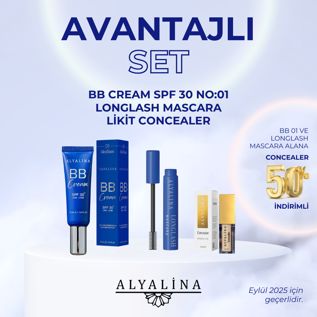 Alyalina Bb Cream 01  Longlash Mascara Alana Likit Concealer Yarı Fiyatına