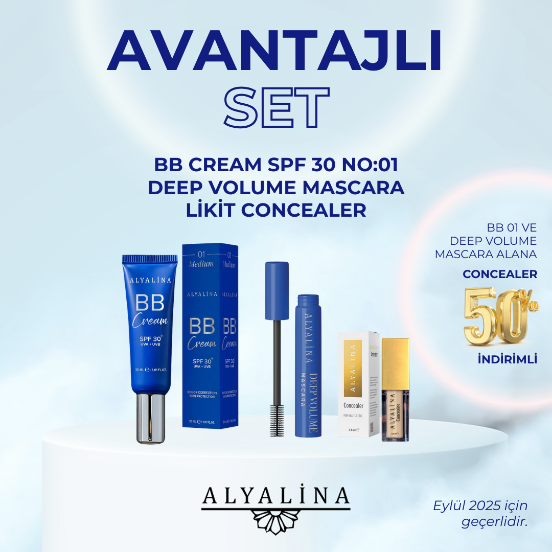 Alyalina Bb Cream 01  Deep Volume Mascara Alana Likit Concealer Yarı Fiyatına