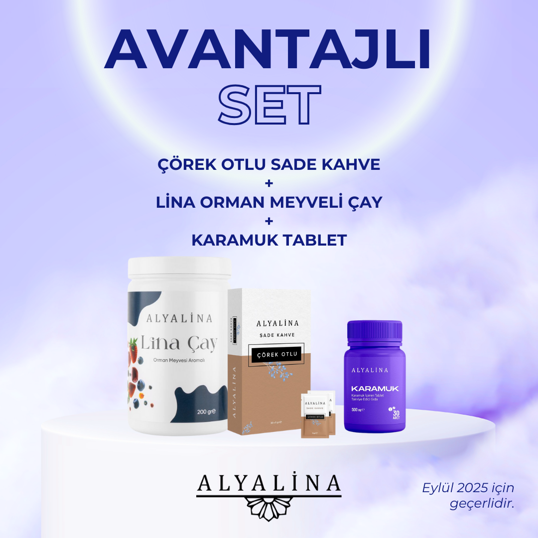Alyalina Orman Meyveli Çay  Sade Çörek Otlu Kahve Kutulu 30x5gr Karamuk tablet