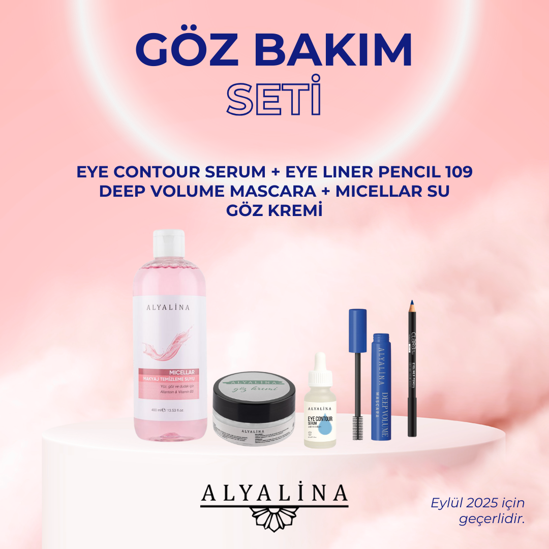 Alyalina Deep Volume Mascara Micellar Su Eye Liner Pencil 109 Sapphire Blue Göz Kremi 50 ml  Eye Contour Serum