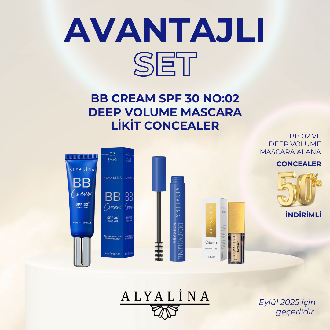 Alyalina Bb Cream 02  Deep Volume Mascara Alana Likit Concealer Yarı Fiyatına