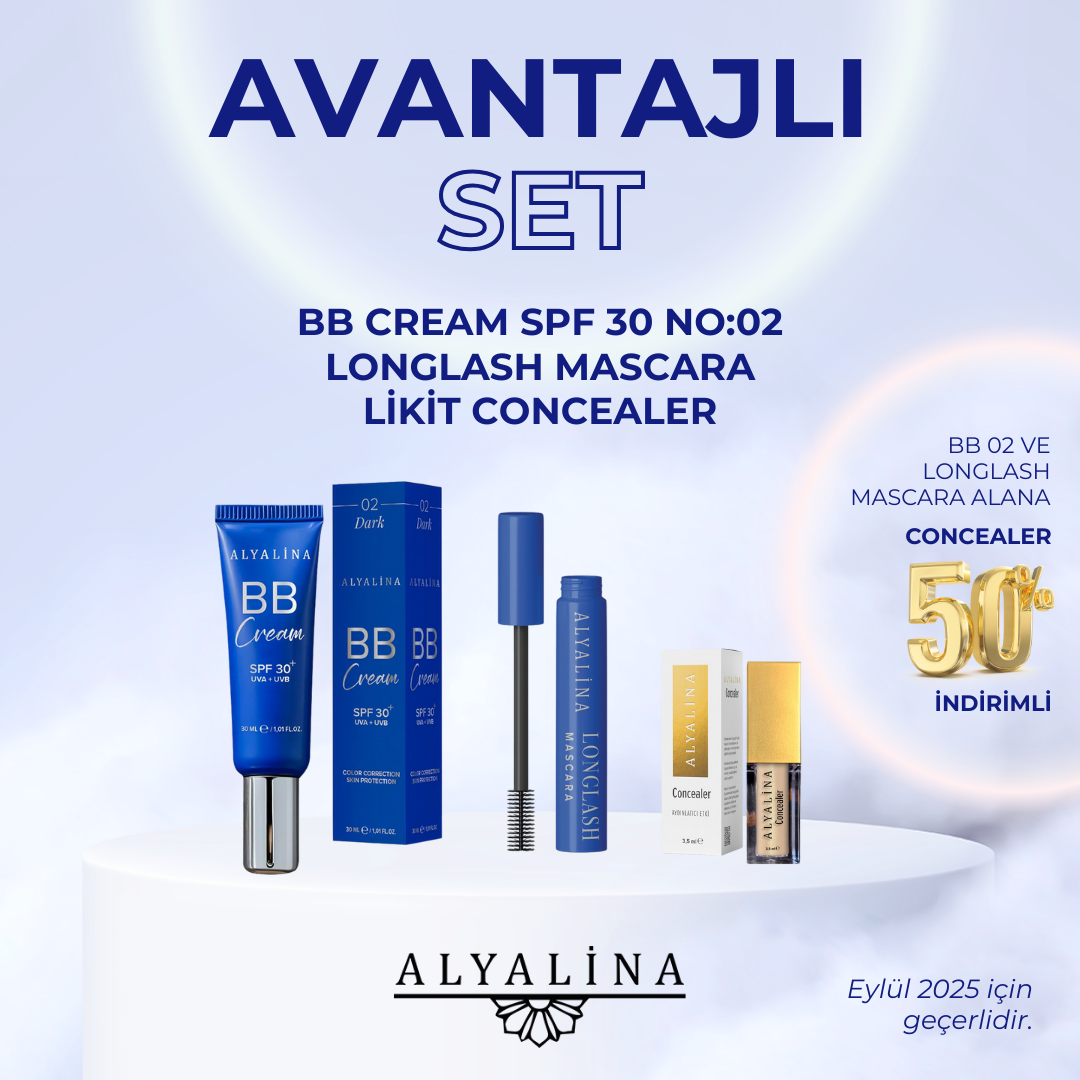 Alyalina Bb Cream 02 Longlash Mascara Alana Likit Concealer Yarı Fiyatına