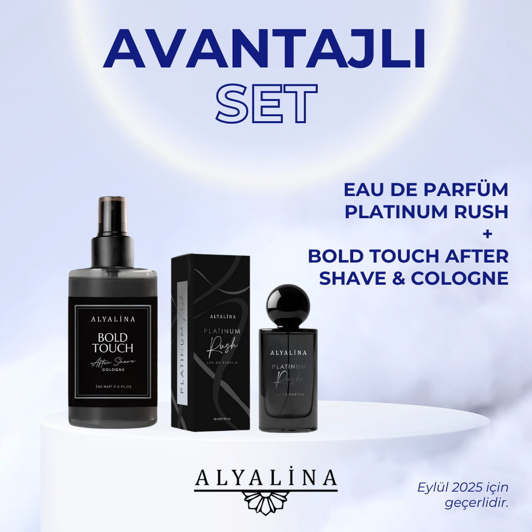 Alyalina Eau De Parfüm Platinum Rush 100 ml Bold Touch After Shave&Cologne 340 ml