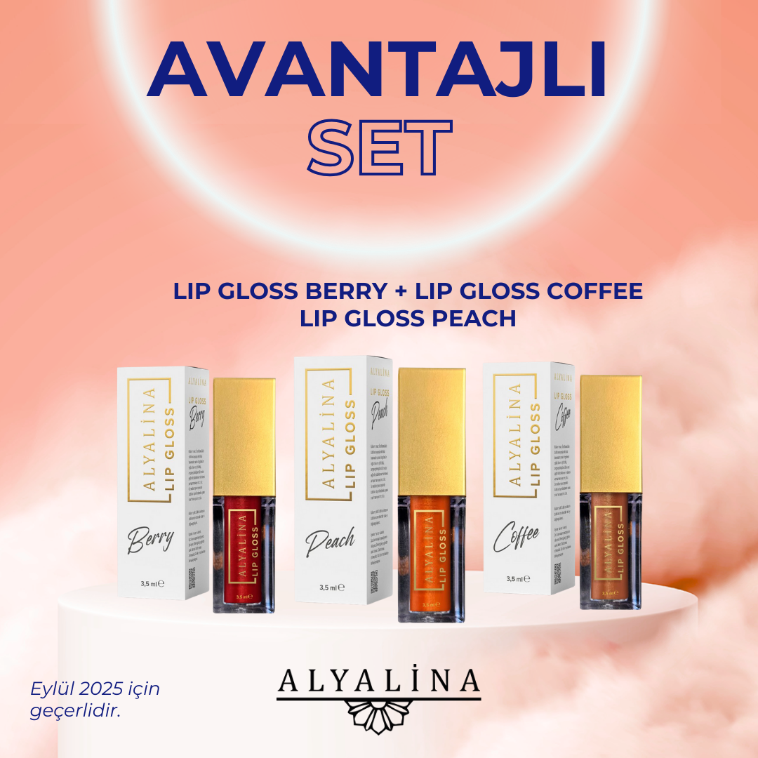 Alyalina Lip Gloss Peach Lip Gloss Coffe Lip Gloss Berry