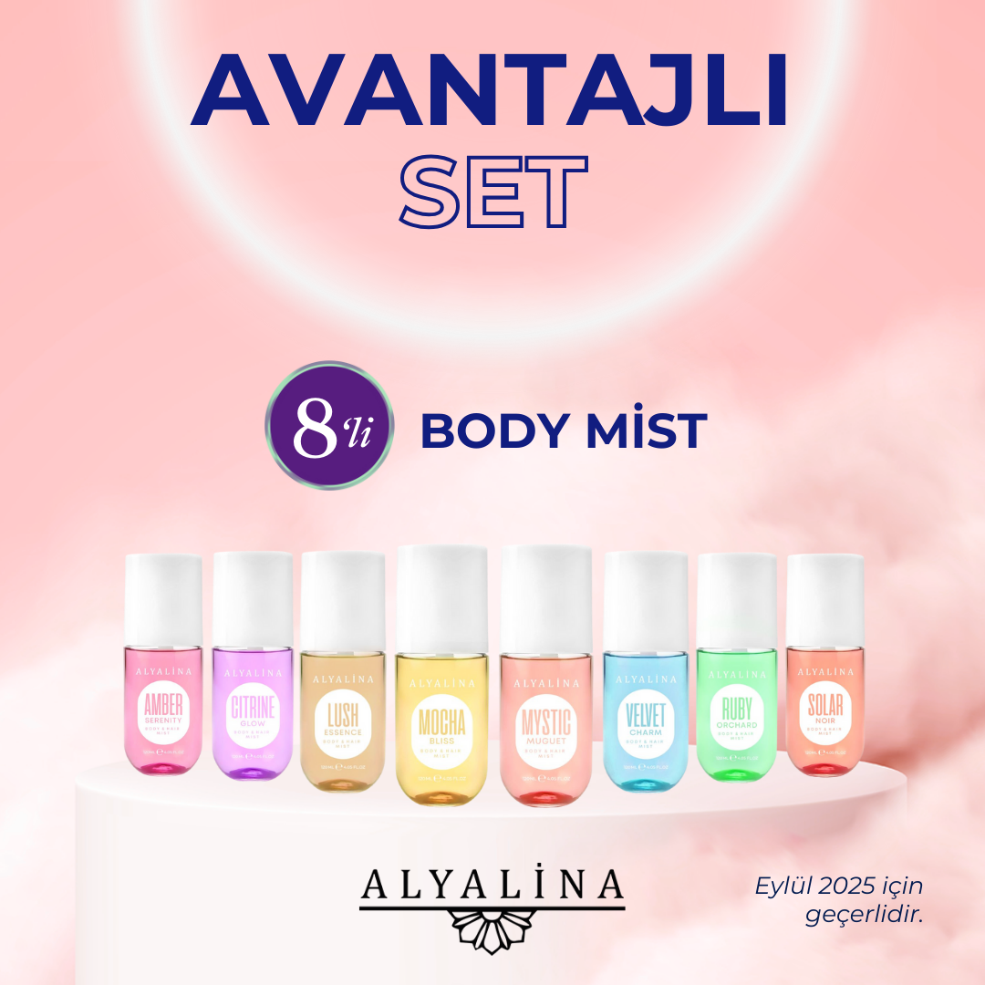 Alyalina Body&Hair Mist 8’’Li Set