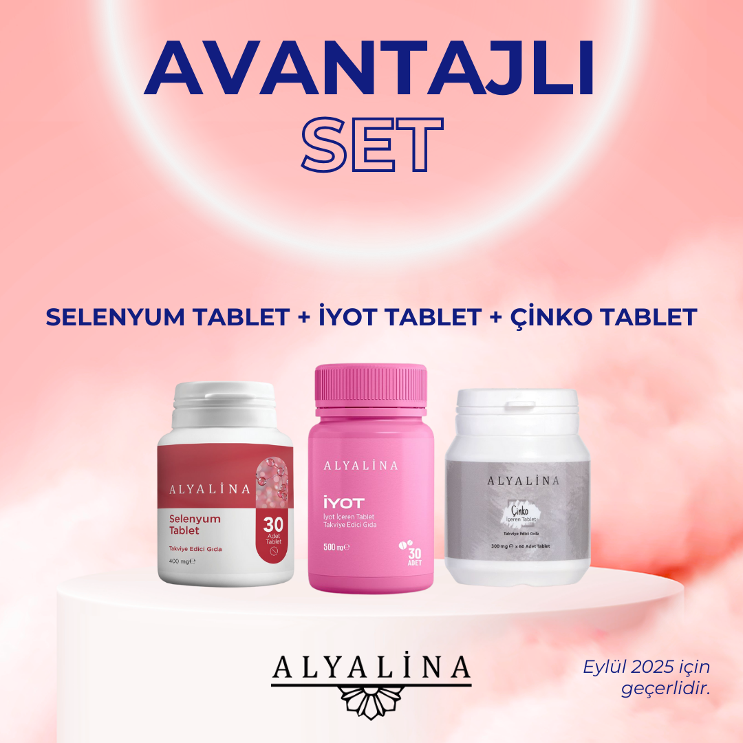Alyalina İyot Tablet Çinko Tablet Selenyum Tablet