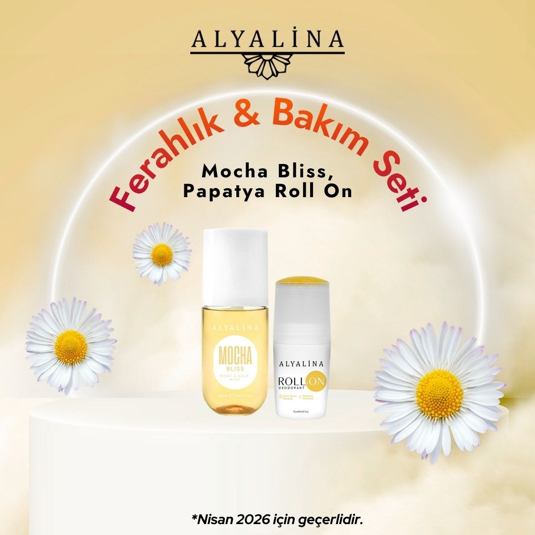 Alyalina Nisan Kampanyası Mocha Bliss Body&Hair Mist Roll-on Deodarant Papatya