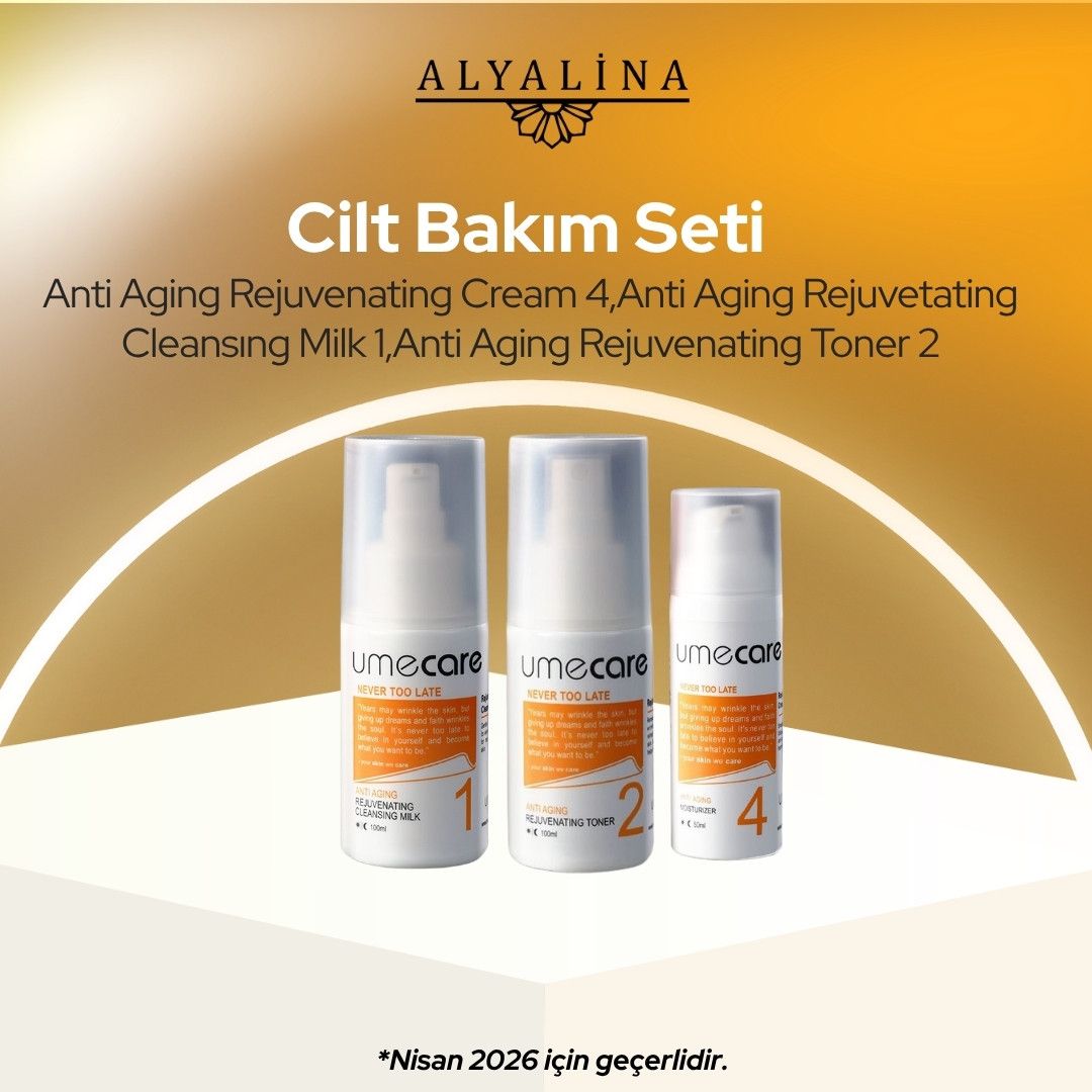 Alyalina Nisan Kampanyası Anti Aging Rejuvenating Cream 4 Anti Aging Rejuvetating Cleansıng Milk 1 Anti Aging Rejuvenating Toner 2