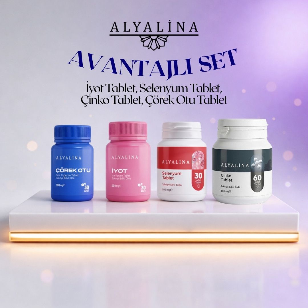 Alyalina Nisan Kampanyası İyot Tablet  Selenyum Tablet  Çörek Otu Tablet  Çinko Tablet