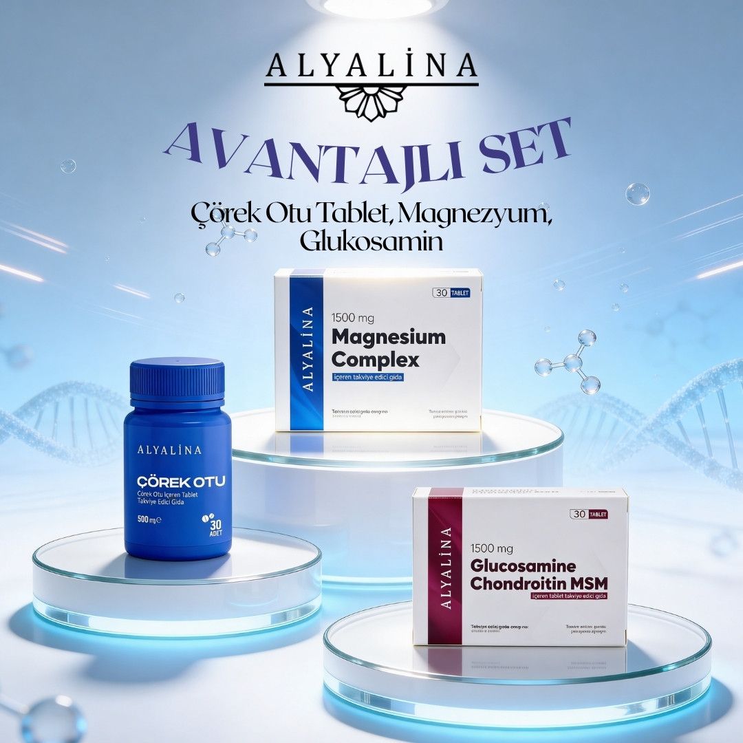 Alyalina Nisan Kampanyası Çörek Otu Tablet   Magnezyum Tablet  Glucosamine Tablet