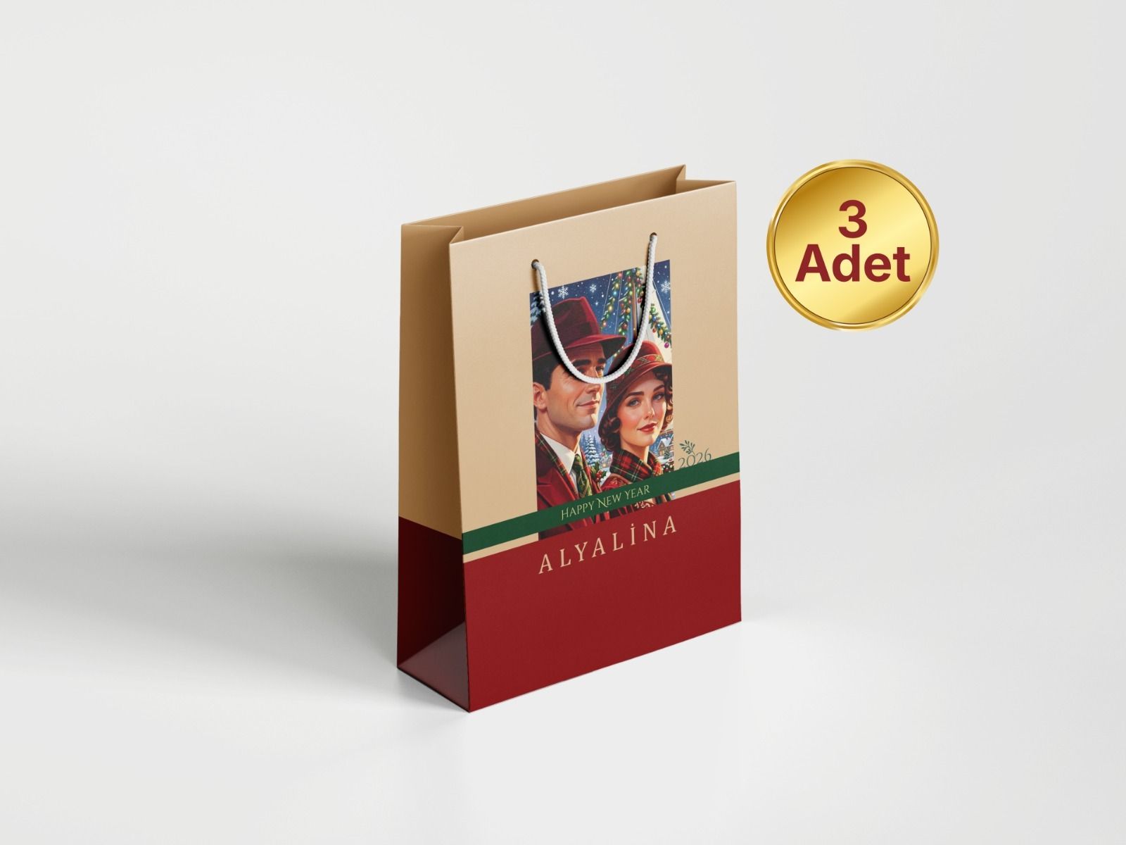 Alyalina 3’lü Karton Çanta