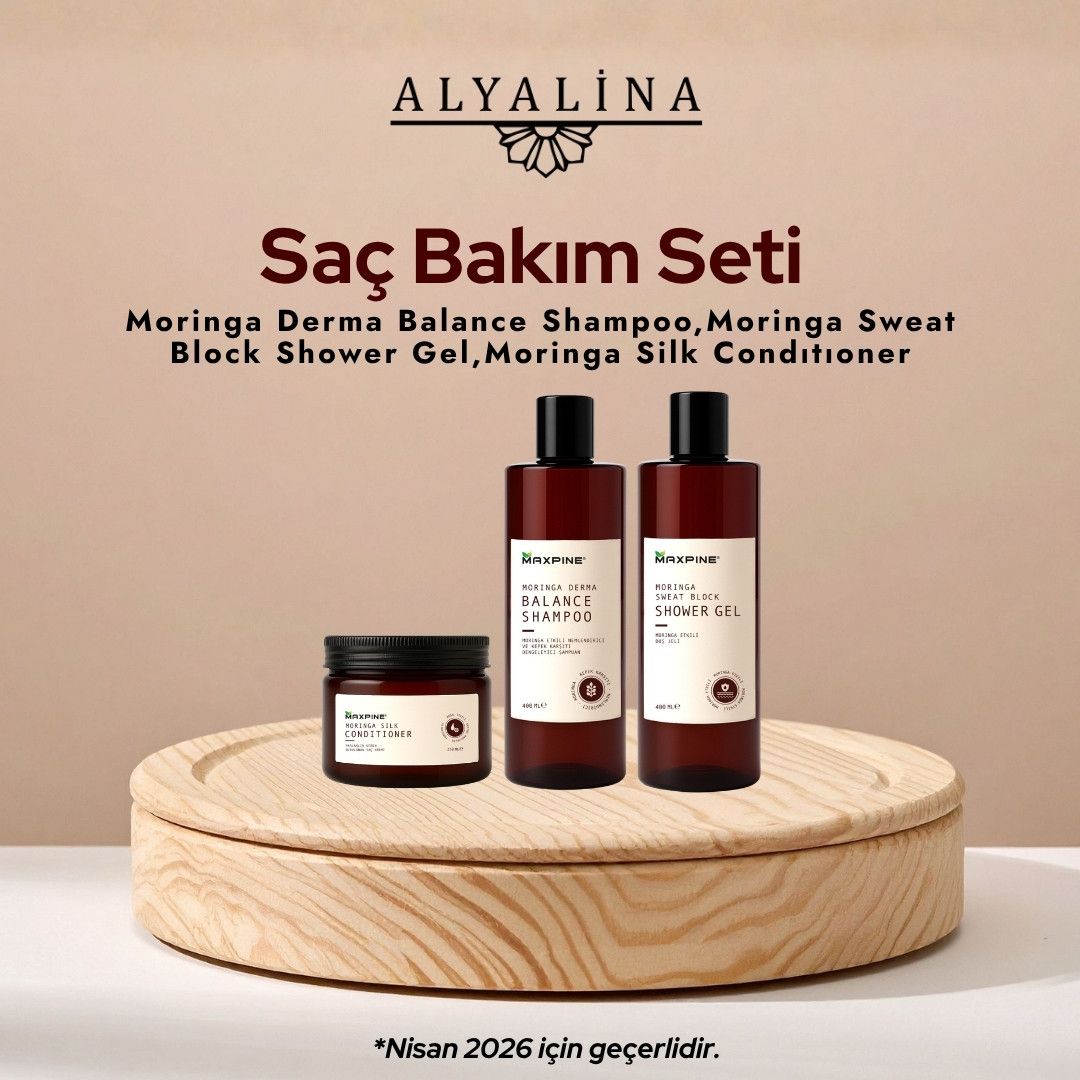 Alyalina Nisan Kampanyası Moringa Derma Balance Shampoo Moringa Sweat Block Shower Gel Moringa Silk Condıtıoner