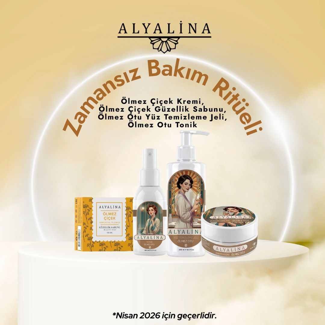 Alyalina Nisan Kampanyası Ölmez Çiçek Krem Ölmez Çiçek Jel Ölmez Çiçek Tonik Ölmez Çiçek Sabun